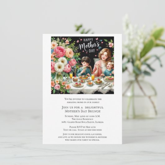 Mother's Day Family Brunch 招待状 (スタンド正面)
