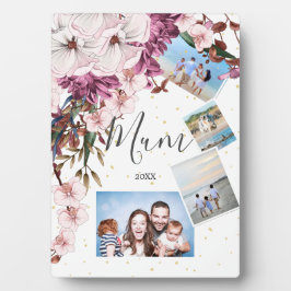 Mothers Day Family Burgundyフローラ写真 フォトプラーク