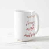 Mother's Day Feminist Typography Rose Gold  コーヒーマグカップ (正面右)
