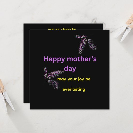 mother's day flat greeting card カード (正面/裏面インサイチュ)