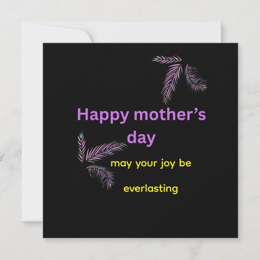 mother's day flat greeting card カード (正面)