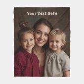 Mothers Day Fleece Blanket Custom Photo Text Gifts フリースブランケット (正面)