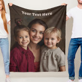 Mothers Day Fleece Blanket Custom Photo Text Gifts フリースブランケット