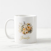 Mother's Day Floral Mug Personalized Gift コーヒーマグカップ (左)