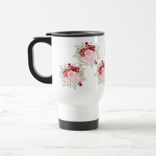 Mother's Day Floral Pattern Thermal Tumbler トラベルマグ (左)