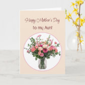 Mother's Day Flowers Bouquet for Aunt カード (黄色い花)