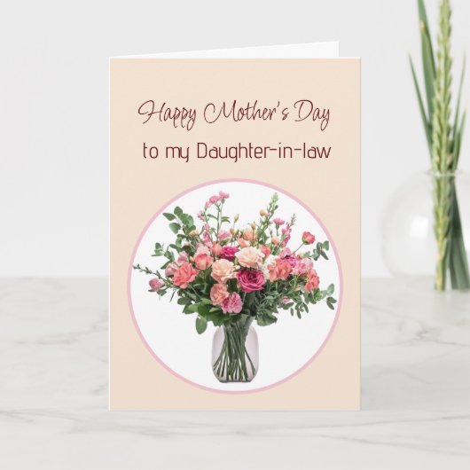 Mother's Day Flowers Bouquet for Daughter-in-law カード (正面)