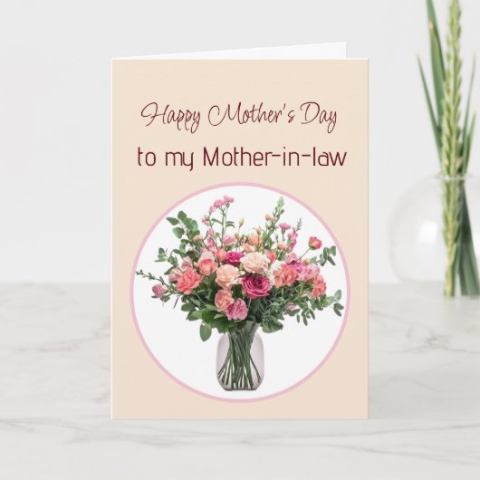 Mother's Day Flowers Bouquet for Mother-in-law カード (正面)