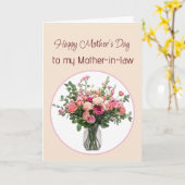 Mother's Day Flowers Bouquet for Mother-in-law カード (黄色い花)