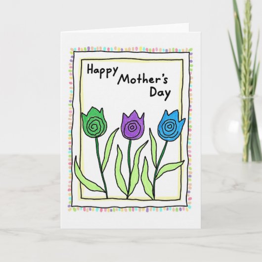 Mothers Day Flowers For Wife Card カード (正面)