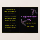 mother's day foil greeting card 箔カード (内部)