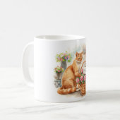 Mother's Day for Cat mom Siamese cat lovers コーヒーマグカップ (正面左)