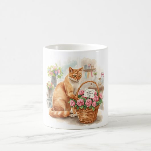 Mother's Day for Cat mom Siamese cat lovers コーヒーマグカップ (中央)