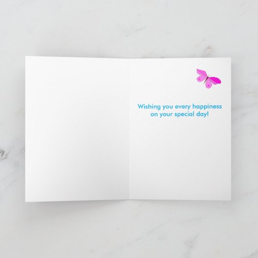 Mothers Day For Partner Pink Roses on Blue カード (内部)