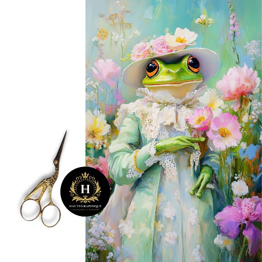 Mothers Day Frog inフローラ・ハット・デコパージュ 薄葉紙