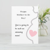 mothers day from the baby bump pregnant mom カード (スタンド正面)