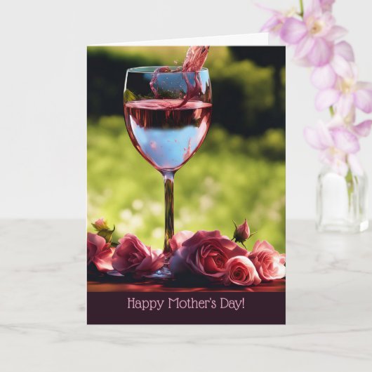Mothers Day General Rose Wine and Roses  カード (蘭)