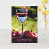 Mothers Day General Rose Wine and Roses  カード (黄色い花)