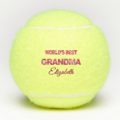 Mother's Day Gift for Best Grandma - Floral Pink テニスボール (正面)