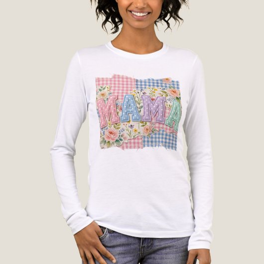 Mother's Day Gift. Patchwork トライブレンドＴシャツ (正面)