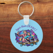 Mother's Day Gift Personalized Neon Mom Son Keyrin キーホルダー (正面)