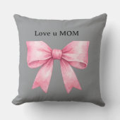 Mothers day gift softThrow Pillow love cozy  クッション (正面)