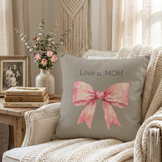 Mothers day gift softThrow Pillow love cozy  クッション