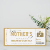 Mother's Day Gift Ticket Weekend Getaway Voucher 招待状 (スタンド正面)