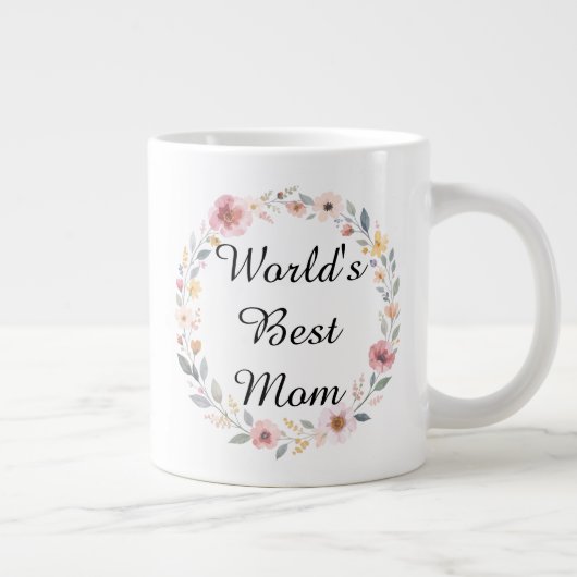 Mother's Day Gift: "World's Best Mom" ジャンボコーヒーマグカップ (右)