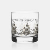Mother's Day Glass with Sentimental Quote and Blac ウイスキーグラス (裏面)