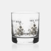 Mother's Day Glass with Sentimental Quote and Blac ウイスキーグラス (左)