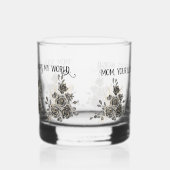 Mother's Day Glass with Sentimental Quote and Blac ウイスキーグラス (右)