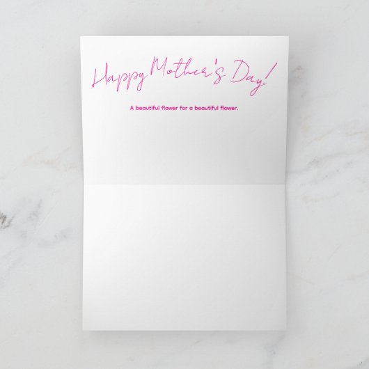 Mother's Day Greeting Card Julia Rose Peony サンキューカード (内部)