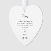 Mother's Day Heart Keepsake Ornament オーナメント (正面)