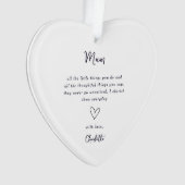Mother's Day Heart Keepsake Ornament オーナメント (正面)