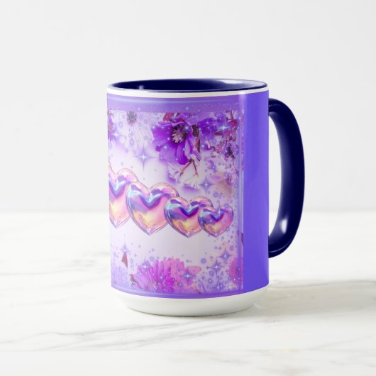 Mother's Day Hearts & Daisey's Mug マグカップ (正面右)