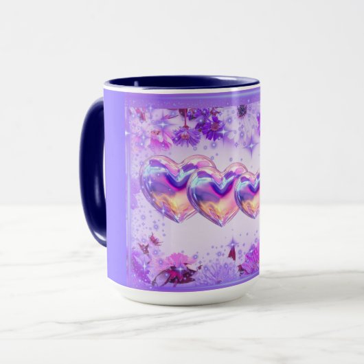 Mother's Day Hearts & Daisey's Mug マグカップ (正面左)