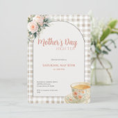 Mother's Day High Tea Invitation Floral Tea Party 招待状 (スタンド正面)