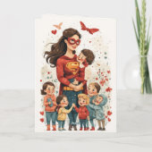 Mother's Day Holiday Folded Greeting Card カード (裏面)