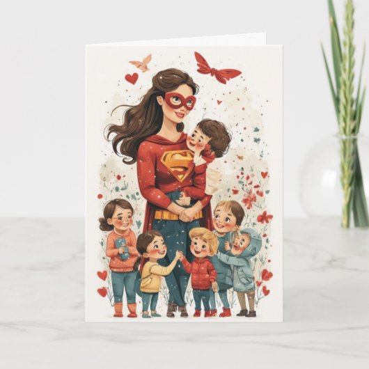 Mother's Day Holiday Folded Greeting Card カード (正面)
