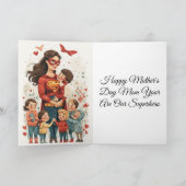 Mother's Day Holiday Folded Greeting Card カード (内部)