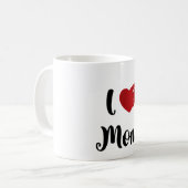 Mother's Day I Love Mom Heart Explosion Gift  コーヒーマグカップ (正面左)