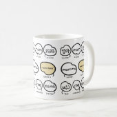 Mother's Day Keepsake Handwritten Mom Typography コーヒーマグカップ (正面右)