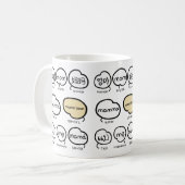 Mother's Day Keepsake Handwritten Mom Typography コーヒーマグカップ (正面左)