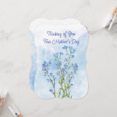 Mother's Day Long Distance Blue Forget-Me-Not  カード (正面/裏面インサイチュ)