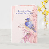 Mother's Day Long Distance Bluebird Garden Bird カード (黄色い花)