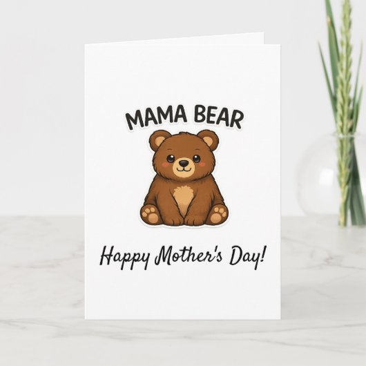 Mother's Day Mama Bear カード (正面)