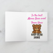 Mother's Day Mama Bear カード (内部)