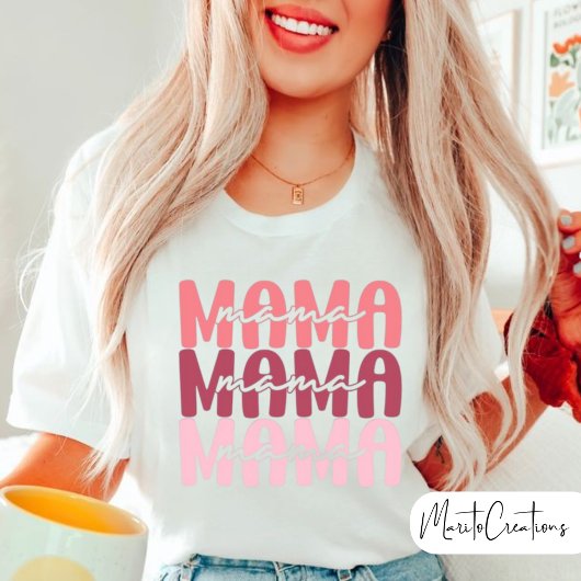 Mother's Day, Mama pink, Mama shirt Tシャツ