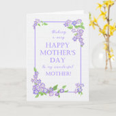 Mother's Day Mauve Phlox花カード カード (黄色い花)